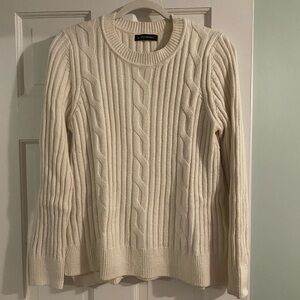 Banana Republic Cable Knit Cream Sweater
